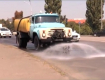 В Ужгороде во время жары поливают улицы