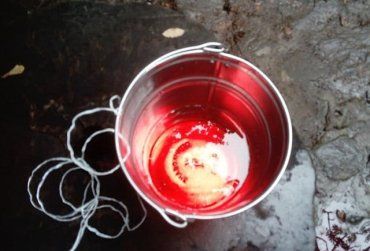 В областном центре Закарпатья неизвестное вещество окрасило воду в "кровавый" цвет 