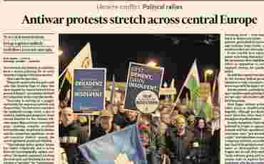 Financial Times: В Европе нарастают протесты против войны в Украине