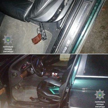 В автомобиле ужгородские патрульные обнаружили пистолет